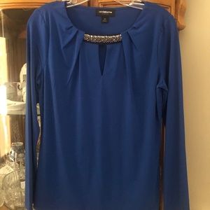 Liz Claborne Blouse with Neck Embellishment